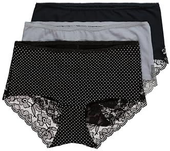 Ulla Popken - Damesslip - Zwart - 3 Hipsters met Kant