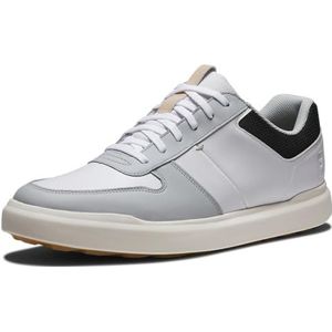 FootJoy Heren Contour Casual Golfschoen, Wit/Grijs/Zwart, 9.5 UK, Wit Grijs Zwart, 42 EU
