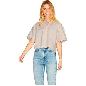 JACK&JONES JJXX JXMOLLY SS Relaxed Oxford Shirt Blouse, Humus, XS, Humus, XS