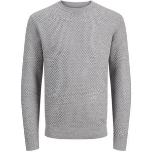 Jack & Jones - JPRBLUBARKLEY KNIT CREW NECK - Gebreide Trui - Charcoal Gray