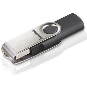 Hama 32 GB USB-stick USB 2.0 gegevensstick (10 MB/s gegevensoverdracht, met oog voor bevestiging aan sleutelring, geheugenstick, geheugenstick van metaal, geschikt voor Windows/MacBook) zilver