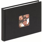 walther design fotoalbum zwart 22 x 16 cm met omslaguitsparing, Fun FA-207-B