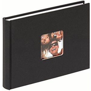 walther design fotoalbum zwart 22 x 16 cm met omslaguitsparing, Fun FA-207-B
