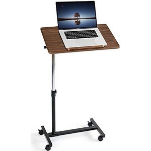 Tatkraft Gain Home Office mobiel rollend Laptopbureau, Gezondheidszorg Overbed Nachtkastje met Wielen, geschikt voor 7-17 ""laptops, Verstelbare hoogte van 71-96 cm, Tafelblad 360° Draaibaar and 160° kantelen