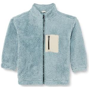 Koton Boys's Shearling Zip High Neck Pocket Detail Sweatshirt, blauw (624), 6-7 Jaar