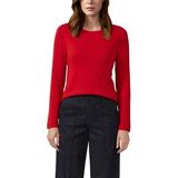 T-shirt - Geribd Tricot - Lange Mouwen - Slim Fit - Ronde Halslijn