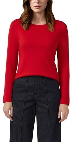 T-shirt - Geribd Tricot - Lange Mouwen - Slim Fit - Ronde Halslijn