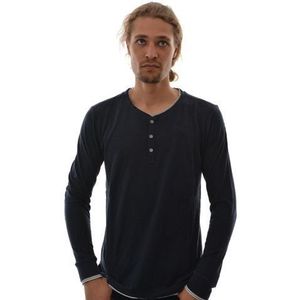 ESPRIT Heren shirt met lange mouwen Henley - Slim Fit 084EE2K016