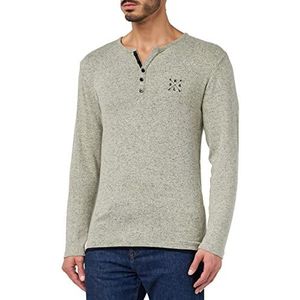 Key Largo Heren Target Button Sweatshirt, Dark Sand (1007), L, donker zand (1007), L