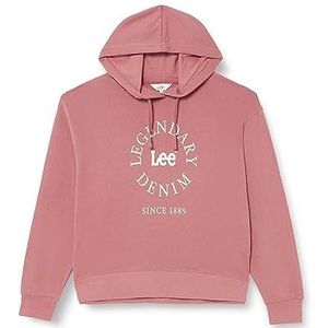 Lee Dames Legendary Hoodie Hooded Sweatshirt, roze, M