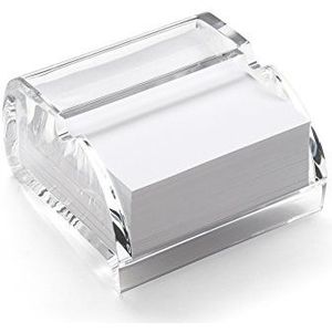 OSCO Transparante acryl memoblokhouder met 400 vellen | bureauideeënpad | berichten nemen | notitiedispenser | H6,4 x B12 x D11 cm |