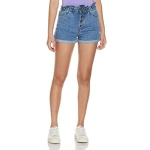 ONLY ONLCUBA Denim Jeans Shorts Korte bermuda voor dames, zomerbroek, paperback met elastische tailleband, blauw (medium blue denim), L