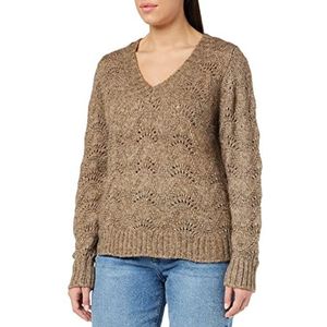 PIECES Pcbibbi Ls V-hals Knit Noos Bc Pullover voor dames, fossiel, M