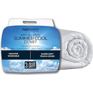 Night Comfort Anti Allergie Luxe 3 Tog Zomer Dekbed, King Size - Premium Microvezel Quilt Gevuld met Pluizige Hollowfiber