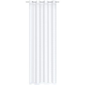 Home fashion ooggordijn Uni Dolly, polyester, wit, 245 x 140 cm