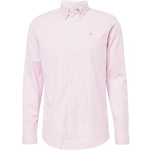 Scotch & Soda Heren Seasonal Essentials-Organic Cotton Oxford Shirt, Roze/White Stripe 6114, M