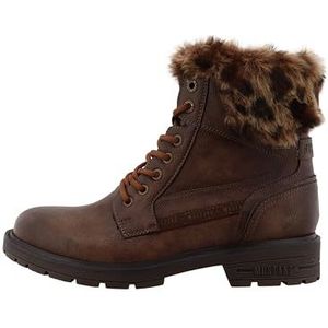 MUSTANG - Bienke - Veterlaarsjes - Bruin - Blokhak