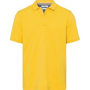 BRAX Heren Style Pete U Hi Flex Pique poloshirt in zomerse kleuren poloshirt, zon, XS