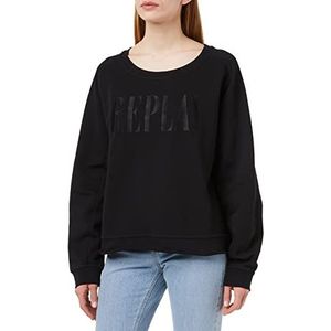 Replay Sweatshirt voor dames, 098 Black, M