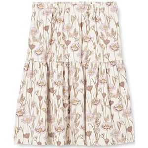 Müsli by Green Cotton Crocus Flared Rok voor meisjes, Balsem Cream/Orchid/Corn, 110 cm