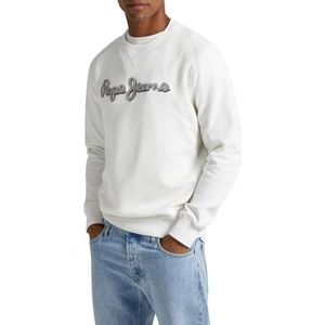Pepe Jeans Ryan Crew Sweatshirt voor heren, Wit (Off White), XL