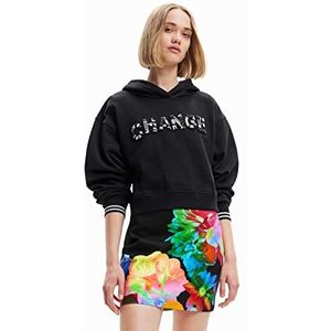 Desigual Sweatshirt voor dames, zwart, XS