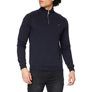 Farah Jim 1/4 Zip sweatshirt, True Navy, blauw voor heren