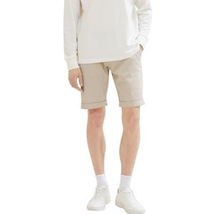 TOM TAILOR Denim Heren Regular Fit Washed Chino Broek, 34734 - Beige Mini Houndstooth, XS