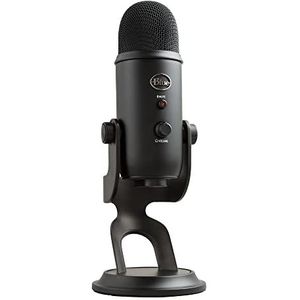 Blue Yeti USB Microfoon voor Opname, Streaming, Gaming, Podcasting, Condensator-Mic voor Laptop of Computer, PC en Mac, Blue VO!CE Effecten, Verstelbare Standaard, Plug and Play - Zwart