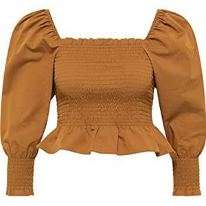 FENIA Damesblouse 19521922-FE02, donkere kamel, M, donkere kameel, M