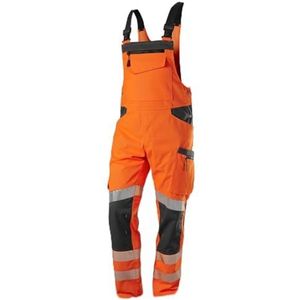 BP 2041-844-6556 tuinbroek voor heren, 79,5% polyester, 16,5% katoen, 4% elastolefine, warmoranje/antraciet, moderne pasvorm, maat 44/46n