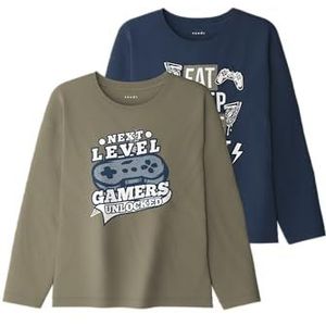 NAME IT - NKMVICTOR - Lange Mouwen Shirt - Jongens - 2-Pack