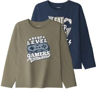 NAME IT - NKMVICTOR - Lange Mouwen Shirt - Jongens - 2-Pack