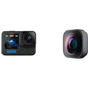 GoPro HERO12 Black - Waterdichte Actiecamera met 5.3K60 Ultra HD-Video, 27MP Foto's, HDR, 1/1.9"" Beeldsensor & Max Lens Mod 2.0 (HERO12 Zwart)