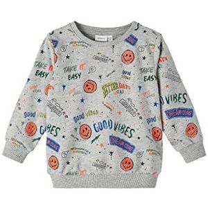 NAME IT Nmmbobbi Sweat UNB Sweatshirt Kinderen Baby's, grijze mengeling, 86