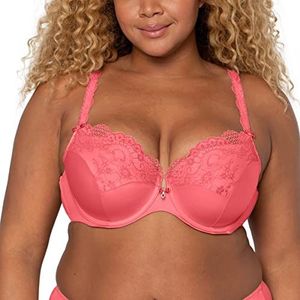 Curvy Couture Dames Demi & Balconet BH, Zon gekust koraal, 75H