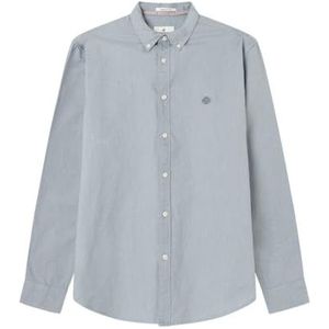 SPRINGFIELD Oxford overhemd basic voor heren, Blauw/Staal, S