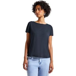 Deepwater Blue - Shirttop - Zonder Capuchon - Mesh-inzet - Korte Mouwen