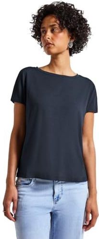 Deepwater Blue - Shirttop - Zonder Capuchon - Mesh-inzet - Korte Mouwen