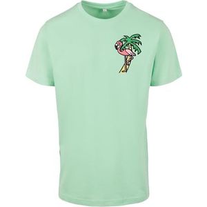 Mister Tee Heren T-shirt Flamingo Tee, Print T-shirt voor Mannen, Graphic T-Shirt, Streetwear, Neo Mint, XXL