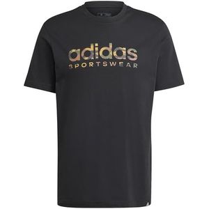 adidas Heren CAMO LINEAR GRAPHIC TEE, black, M