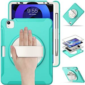 Hoes voor iPad 9,7 inch 6e / 5h generatie 2018/2017, iPad Air 2 / iPad Pro 9.7 hoes, robuuste full-body beschermhoes met kickstand voor nieuwe iPad Air 2/iPad Pro 9.7