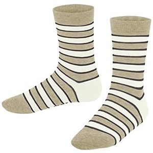 FALKE Uniseks-kind Sokken Simple Stripes K SO Katoen Gedessineerd 1 Paar, Beige (Sand Melange 4650) nieuw - milieuvriendelijk, 39-42