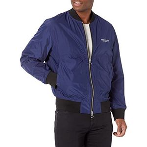 Armani Exchange Heren Milano New York Logo Bomberjack, Middeleeuws blauw/zwart, XL