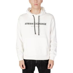 Armani Exchange Heren Limited Edition We Beat As One Capsule Cotton French Terry Hoodie Hooded Sweatshirt, wit, XL