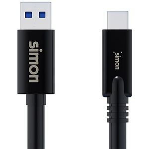 Simon - USB-kabel 3.1 A type C kleur zwart 1 meter