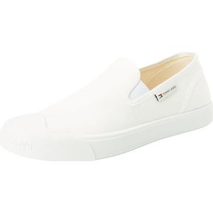 Tommy Jeans Heren TJM flexibele buitenzool ELSATIC hybride schoen, ecru, 10.5 UK, Ecru, 45 EU