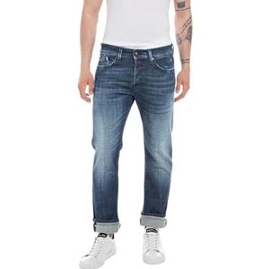 Replay Heren Jeans Waitom Regular Fit van Comfort Denim, 007, donkerblauw, 29W x 34L