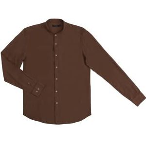Gianni Lupo GL7676S-S23 hemd, bruin, 3XL heren, Bruin