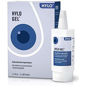 HYLO GEL oogdruppels bij droge ogen, langdurig met hyaluronzuur, dubbele verpakking 2 x 10 ml